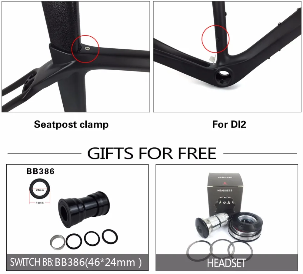 Top Spcycle 700C Cycling Road Carbon Bicycle Frames,China Factory OEM Full carbon Fiber Road Bike Frame+Fork+Seatpost+Headset 27