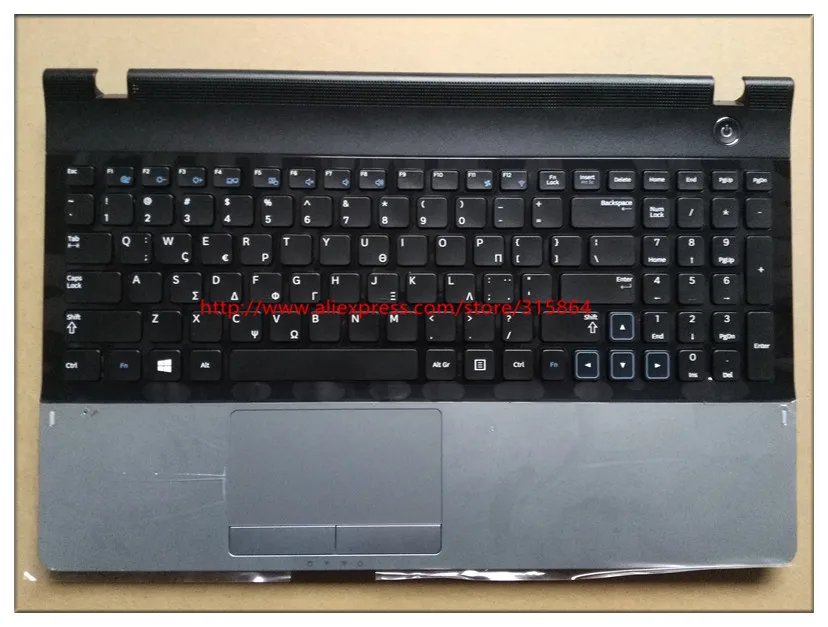 

Greek layout new laptop keyboard with touchpad palmrest for Samsung 300E5A 305E5A 300E5C BA75-03405H