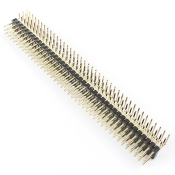 

50 Pcs Per Lot Gold Plated 2.54mm 3x40 Pin 120 Pin Right Angle Male Pin Header Strip