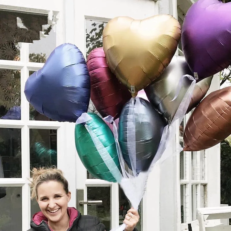 

5pcs 18 inch heart aluminium foil balloon valentine's day gift birthday party decoration wedding pleasantly surprised