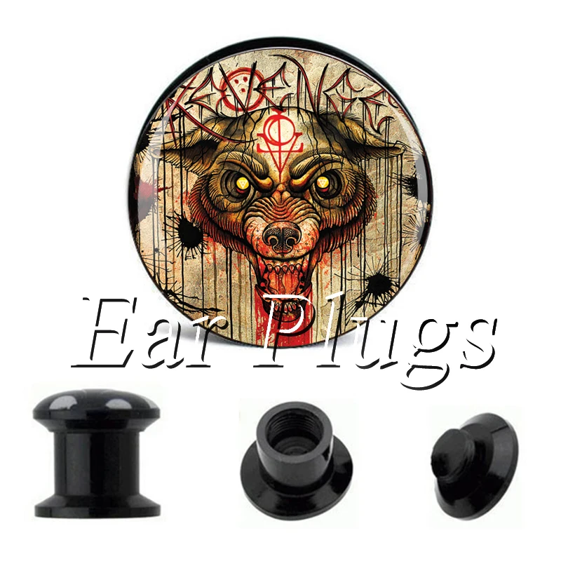 Wholesale Blood Bear plug gauges acrylic screw ear plug flesh tunnel
