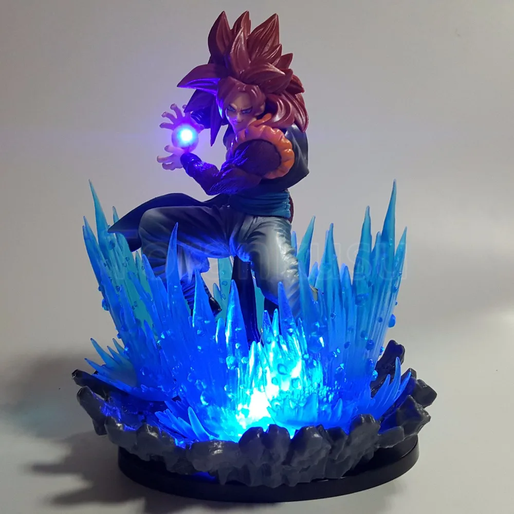 Dragon Ball Z фигурку Сон Гоку Супер Saiyan 4 Мощность эффект рок База DIY светодиодный свет комплект DBZ gogeta гоку Вегета модель diy189