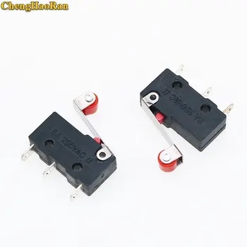 

ChengHaoRan 50-100 PCS Mini Micro Switch 3Pin With Roller Limit Switch 5A 250V AC 3PIN