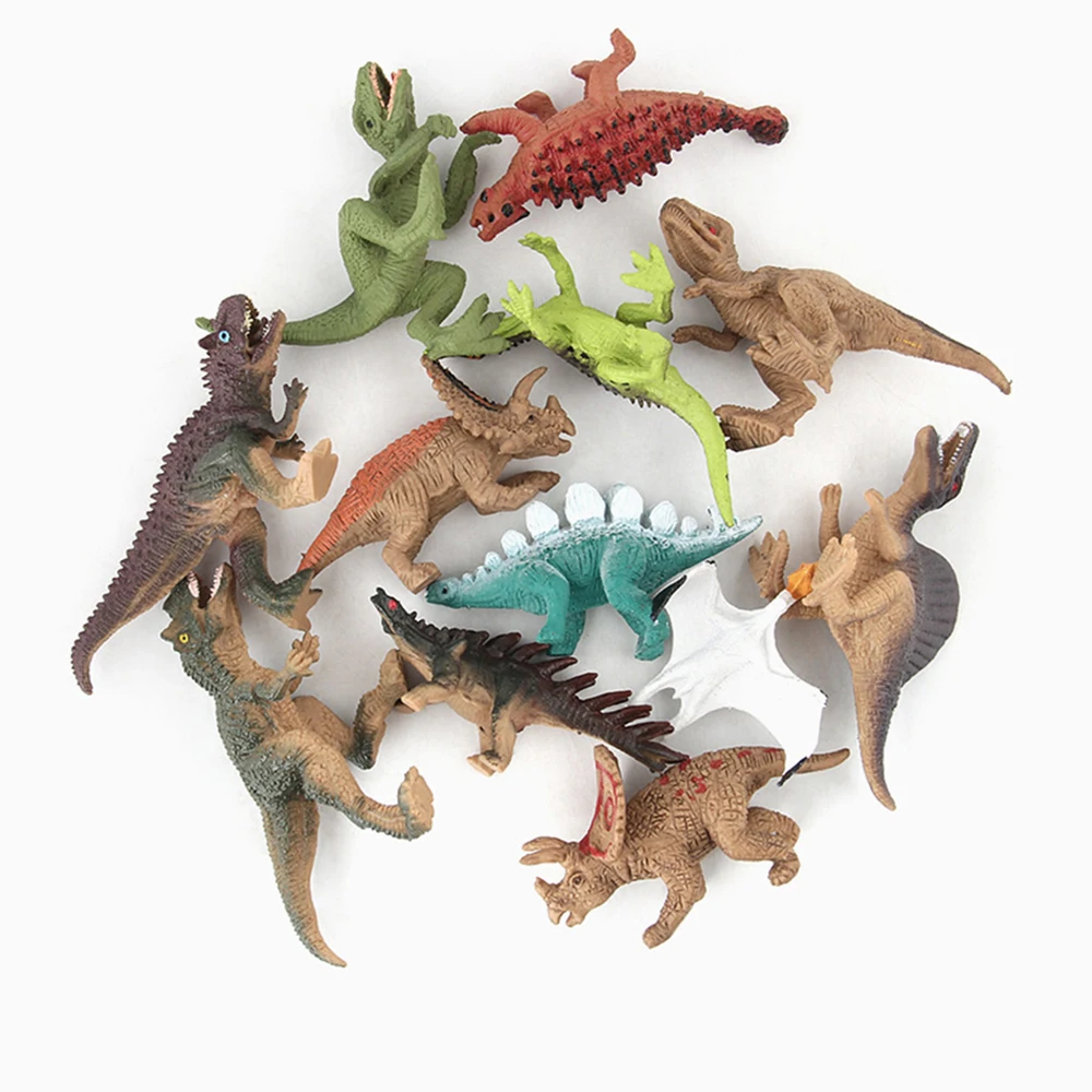 12 шт./лот, фигурки динозавров, детские игрушки, модель дракона, животные, фигурки героев, тираннозавр, коллекция игрушек для подарка, влюбленных