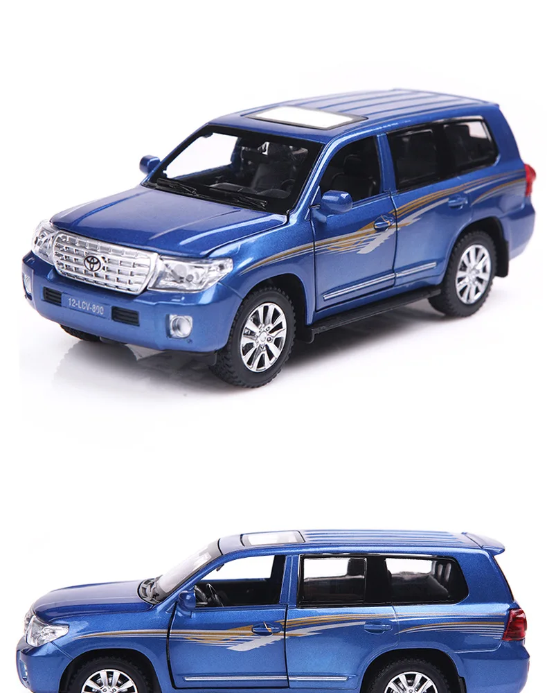 1:32 Land Cruiser SUV V8 моделирующая игрушка модель автомобиля из сплава детские игрушки подлинный коллекционный подарок внедорожник