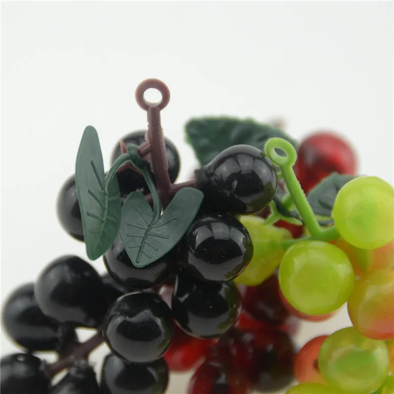 Artificial Fruits and Vegetables Artificial Grapes 3pcs/lot Artificial Fruit Grapes Plastic Fake Decorative Fruit Lifelike Home Wedding Party Garden Decor Mini Simulation