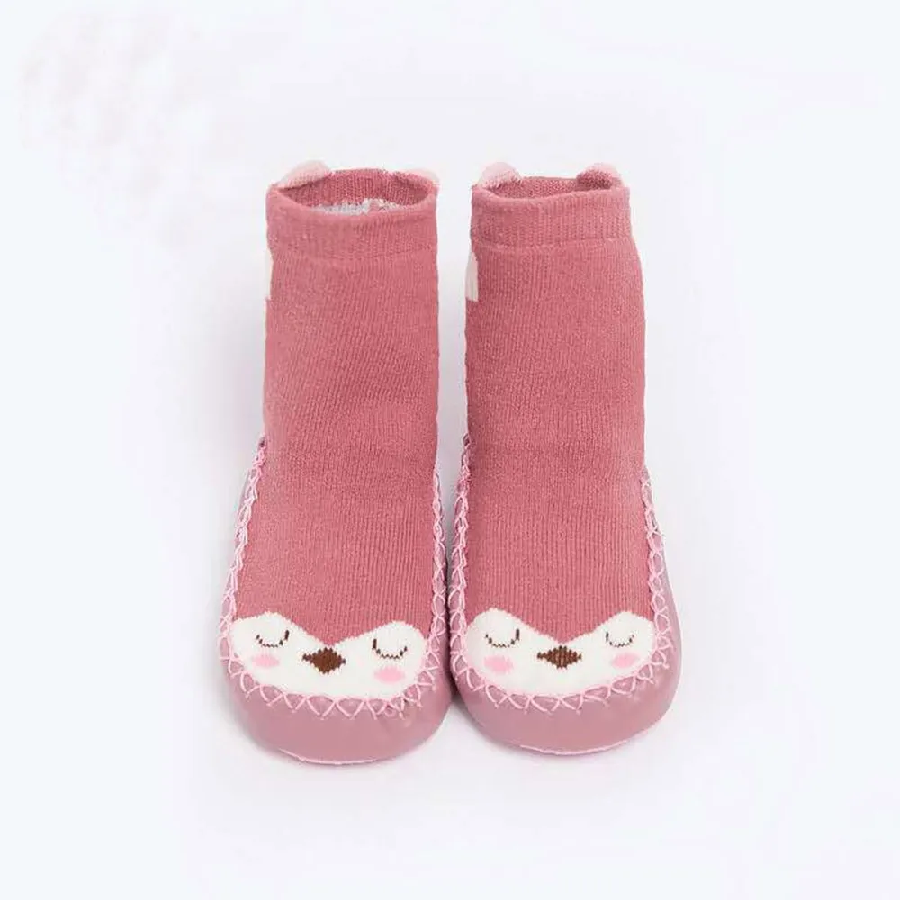 Новые детские носки толстые теплые нескользящие носки с рисунками животных для маленьких мальчиков и девочек, тапочки высокое качество, Chaussettes de sol@ 15 - Цвет: C
