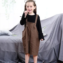 1 шт., летняя одежда комбинезон для девочек, комбинезон для малыша, однотонная мягкая хлопковая повседневная одежда свободные штаны для малышей