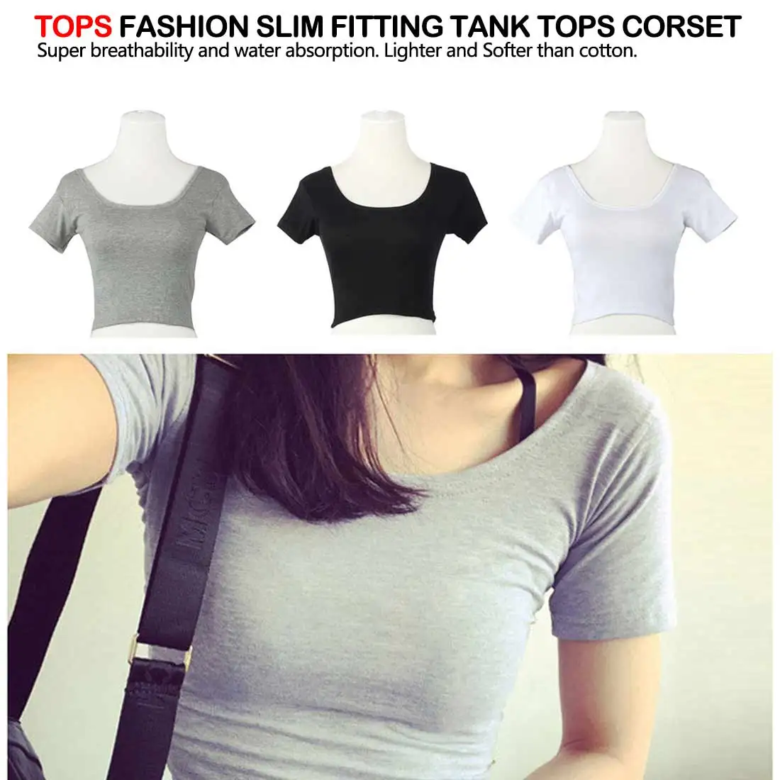 

2019 hot short sleeve top sexy cool 90's basic T-shirt short shirt fashion slimming brand halter top corset club outf