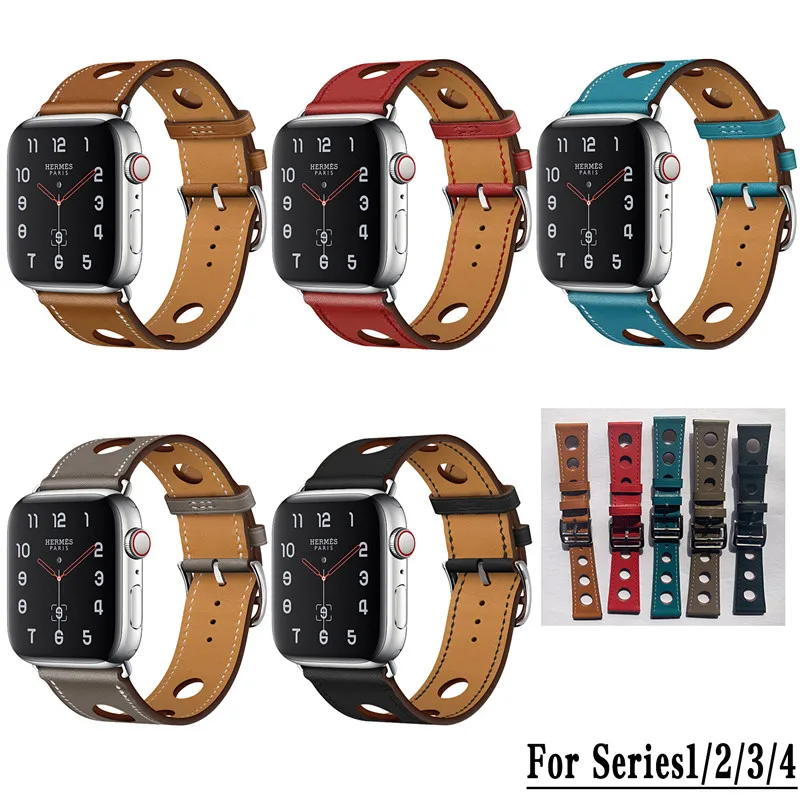 

Strap for Apple Watch Leather Band 44mm 38mm 40mm Bracelet For Apple Watch Bands 42mm Straps for iWatch Series 4 3 2 1 Bands