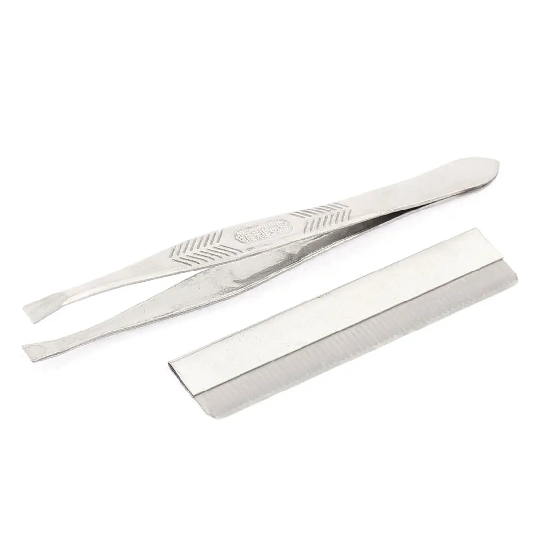 UXCELL Cosmetic Tool Eyebrow Blade Razor Tweezer Set 2 In 1eyebrows