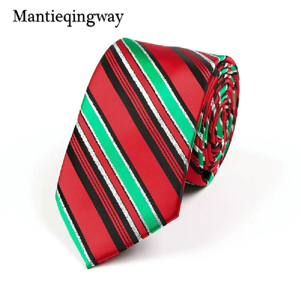 Mantieqingway, Рождественский галстук для мужчин, костюмы, дерево, снежинка, узор, галстуки, Gravatas, тонкий красный галстук для шеи, галстуки, рождественские подарки - Цвет: 373G