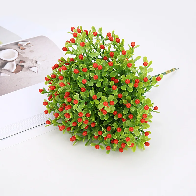 10 шт вечерние украшения Милана искусственный цветок для свадьбы поддельные цветы украшения дома фестиваль Горшечное декоративное искусственное растение - Цвет: red