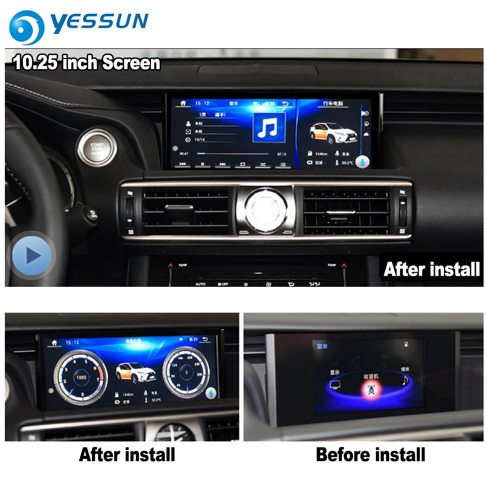 Best YESSUN 10.25" For Lexus IS 350 2015~2018 Car Android Carplay GPS Navi maps Navigation Player Radio Stereo WiFi no DVD 2