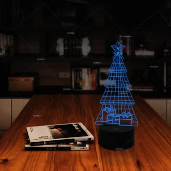 

Christmas tree night lights 7 changing color LED lamp Christmas gift for boys and girls Christmas tree decoration dropshipping