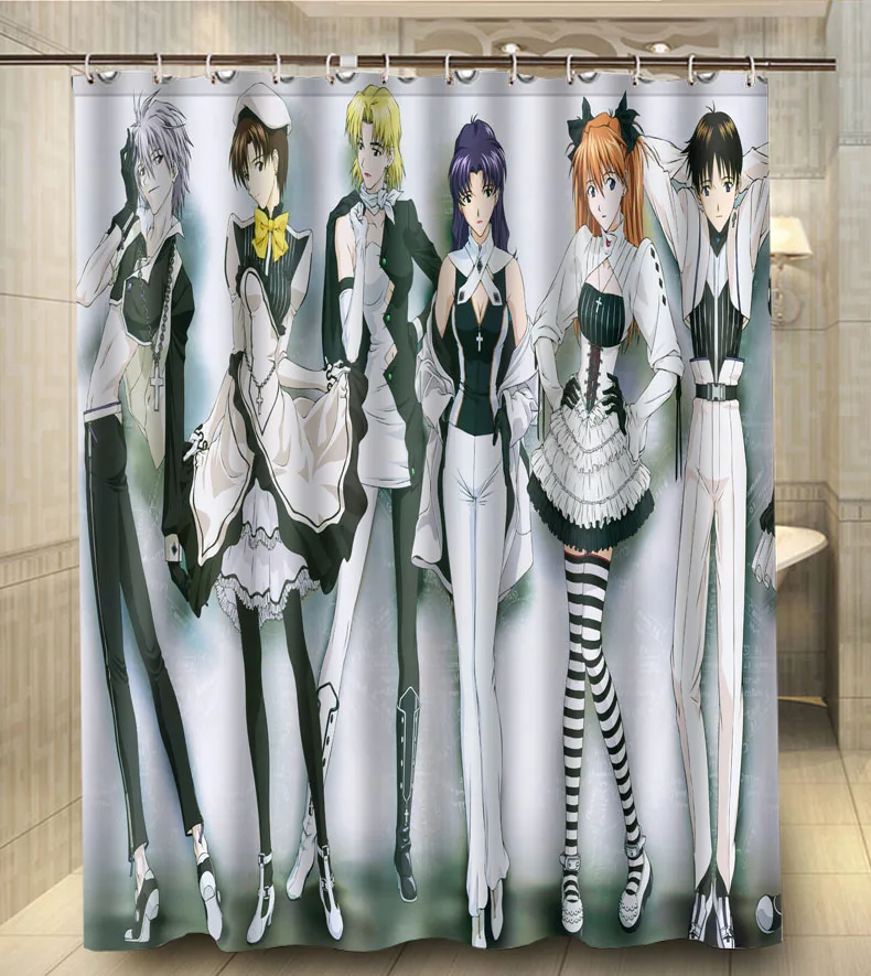 Anime Asuka Langley Soryu Neon Genesis Manga Modern 03 Custom 150x180cm Shower Curtain bathroom