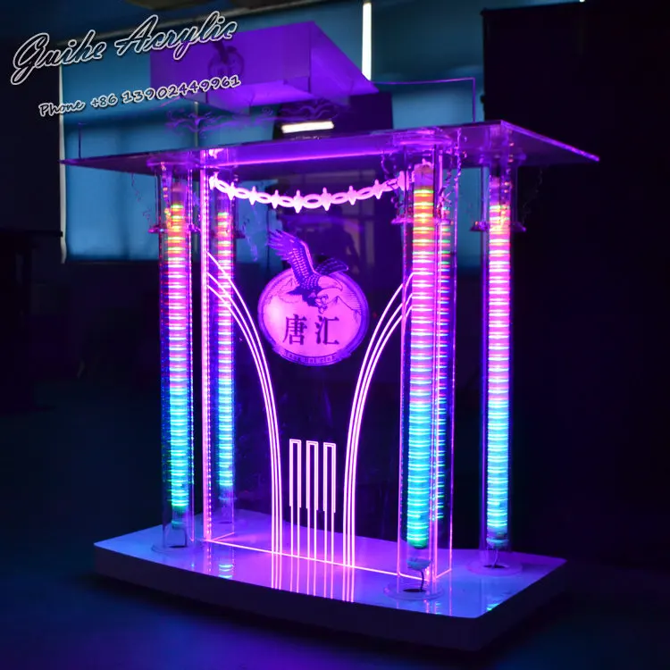 Cheap high quality acrylic material LED Lighting DJ Booth for Night