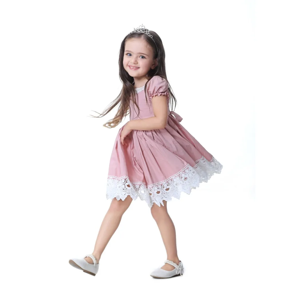 Toddler Girl Dress Solid Pink Lace Wedding Party Dress 2018 Brand Summer Princess Dresses Clothes Size 1-8 vestido infantil HTB1Gc2vgZLJ8KJjy0Fnq6AFDpXar - Toddler Girl Dress Solid Pink Lace Wedding Party Dress 2018 Brand Summer Princess Dresses Clothes Size 1-8 vestido infantil