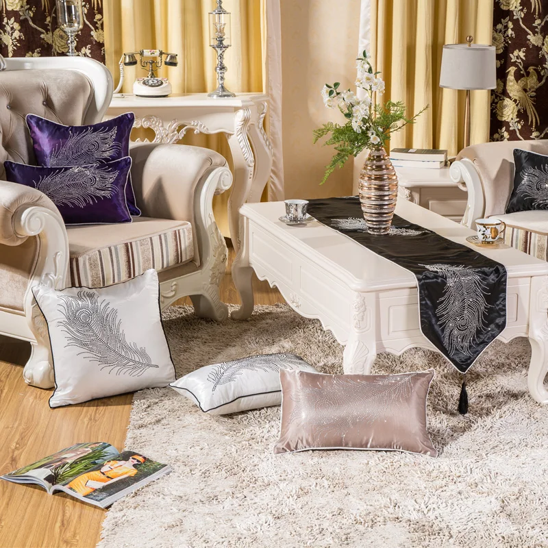 

Diamond Feather sequins lattice Velvet pillow pillow cushion sofa cushions Car Cushion diamond