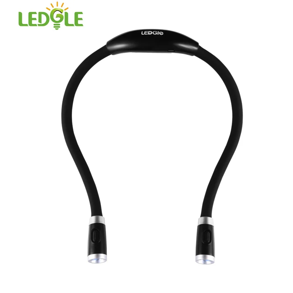 

LEDGLE USB Reading Lamp High Quality Neck Book Light Rechargeable HandsFree Durable LED for Knitting Camping Repairing Lighting