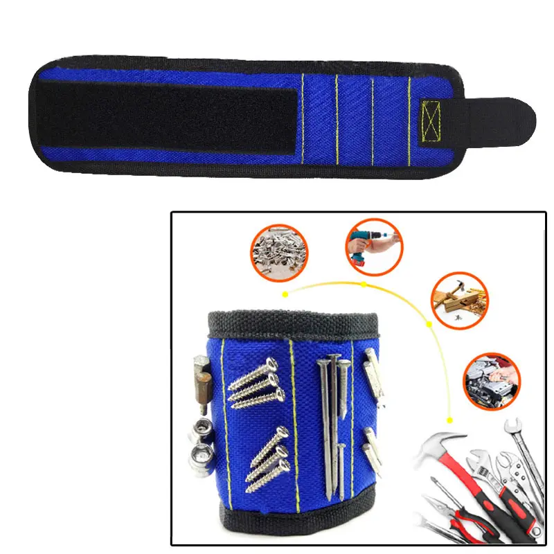 Магнитный браслет портативный инструмент магнит для сумки электрик наручный инструмент ремень саморезы Сверла браслет для держателя Инструменты для ремонта