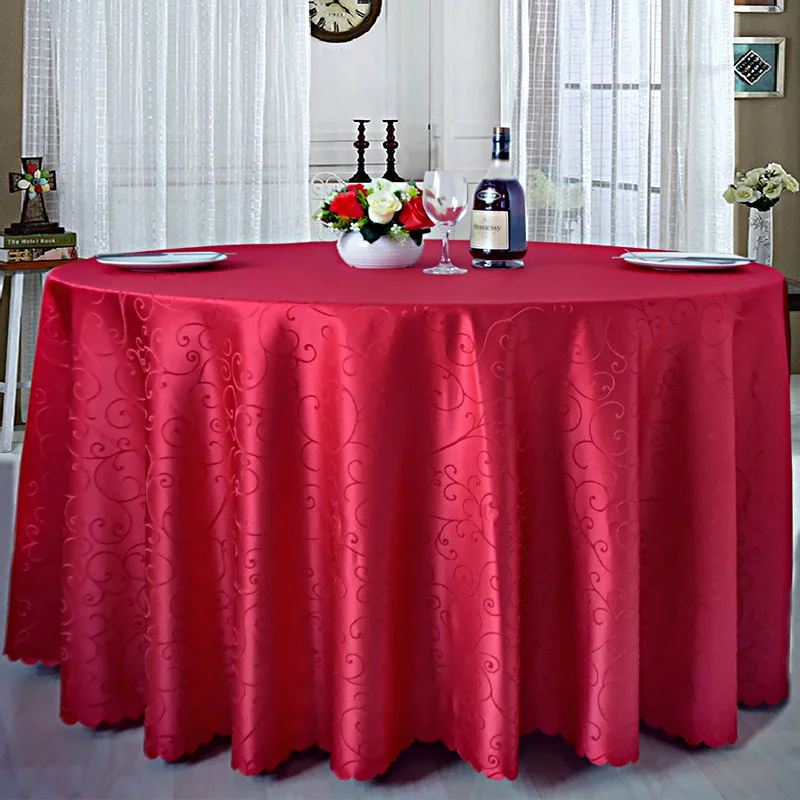 Polyester Round Table Cloth Fabric Rectangular Tablecloths for Hotel Party Wedding oilcloth Big