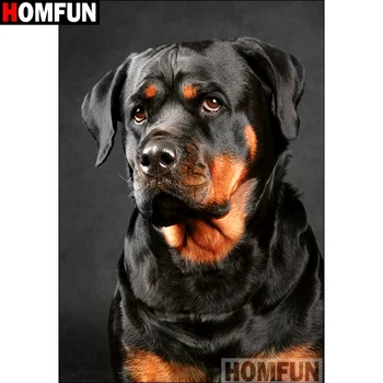 

HOMFUN Full Square/Round Drill 5D DIY Diamond Painting "Animal dog" Embroidery Cross Stitch 5D Home Decor Gift A13105
