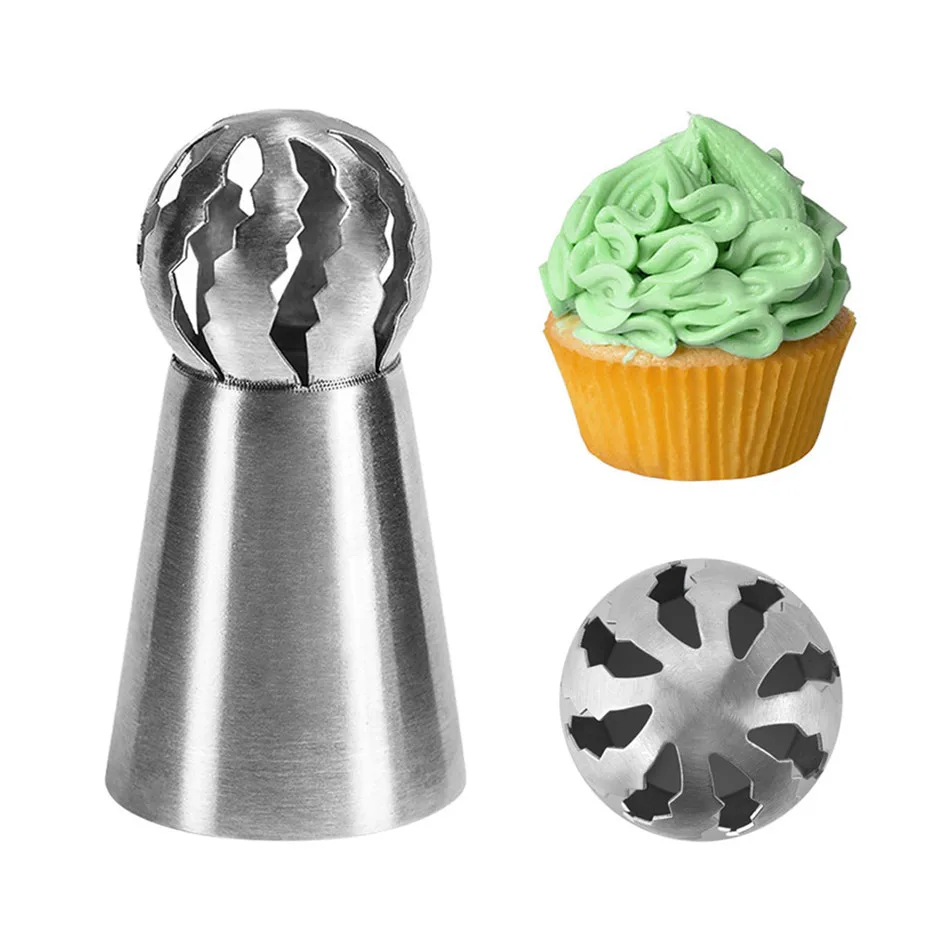 

Cake Decorating Nozzle 304 Stainless Steel Dessert Decorators Ball Nozzles Flower Fondant Decoration Tools