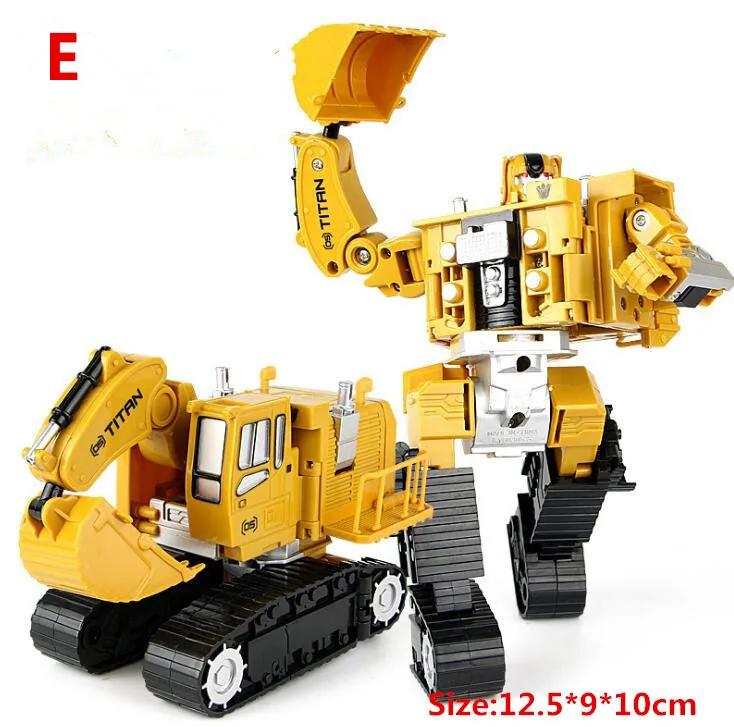 Goede Cool!! techniek Transformatie Auto Speelgoed 2 in 1 Metaallegering Bouw Voertuig Truck Assembly Robot Auto Kid Speelgoed Jongens Gift