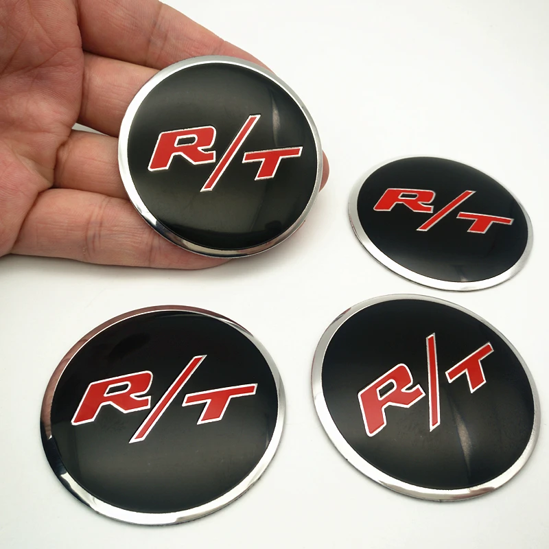 4 шт. R/T RT черный автомобиль центр ступицы колеса логотип шапки из металла алюминиевая эмблема подходит для Dodge Ram Charger 1500 Challenger