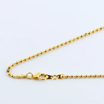 

16-40" Free nickel 9 Colors 1.2/1.5/2.4/3.2mm Copper Metal Ball Beads Necklace Chains Links With Lobster Clasp End Connector