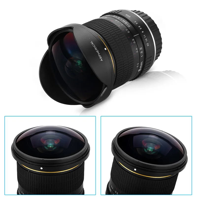 Рыбий глаз 8 мм F/3 5 ультра Широкий формат Fisheye объектив для цифровой зеркальной