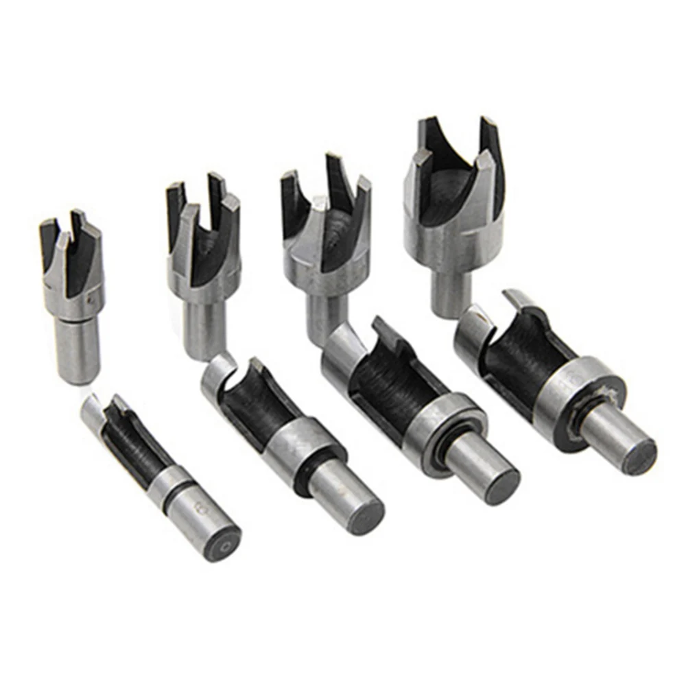 

Claw Type Cork Drill Carbon Steel Wood Plug Cutter Cutting Tool Woodwork Plug Cutting Drill Bit Power Tool 8PCS/SET