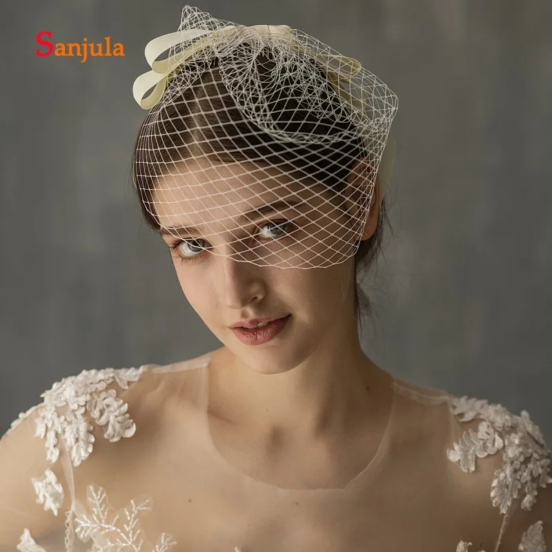 Bridal Face Veil With Bow Lovely Women Special Occasion Hair