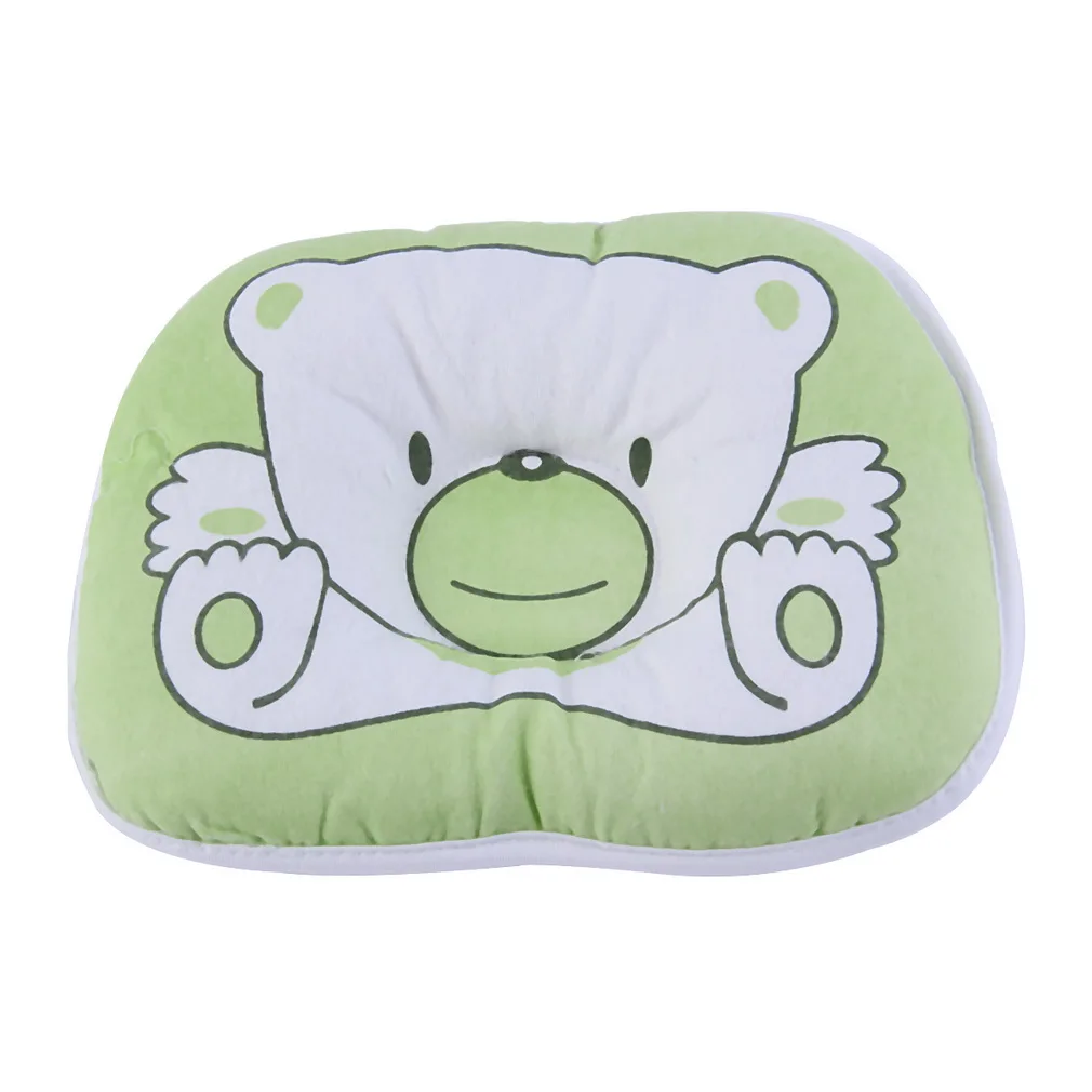 10 шт./1 комплект, узорная Подушка с медведем для новорожденных, подушка для поддержки младенцев, предотвращающая плоскую голову, Топ, хороший - Цвет: green