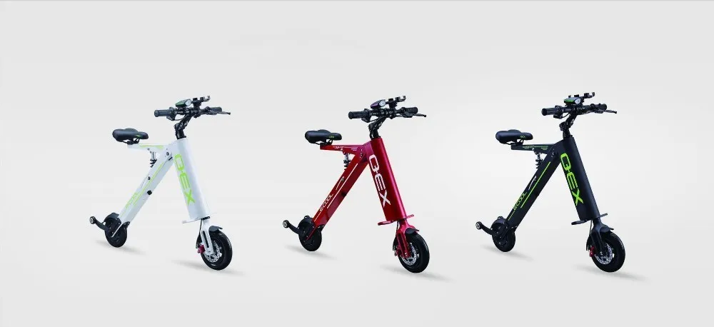 Excellent Mini Electric Scooter Bicycle QEX-1 Work Street Adults Urban Pu Wheel Portable Aluminum Alloy Foldable Double Buffer Lightweight 7