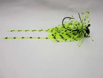 

BassLegend - 1x Fishing Footbal Jigs Jig head Hook Jig Rubber 7g Bass Jigs Size 1 BKK Hook Black Nickel