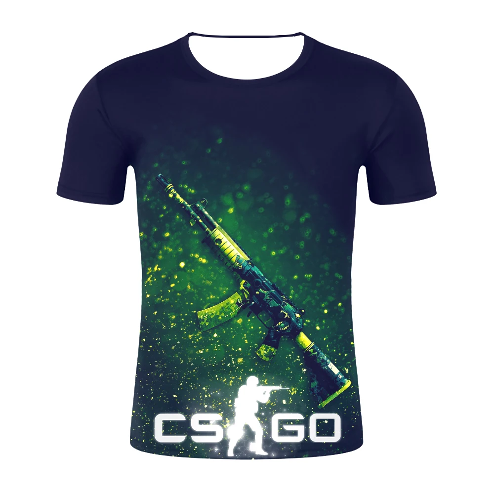 2019 футболка унисекс с 3D принтом CS GO Counter Strike Global offension CSGO Gun летняя пуловер