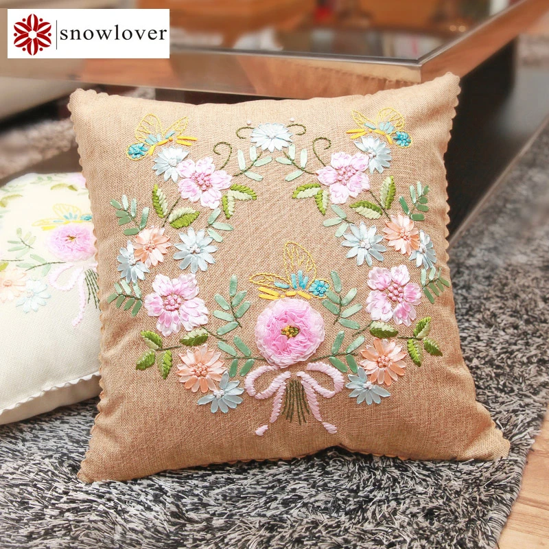 Набор для шитья с бабочками пионами и цветами|embroidery diy|peony embroideryribbon embroidery cushion |