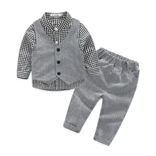 Spring/Autumn Children Baby Boys Clothing Set 3 piece Suit Sets Baby T-shirt+pants +Suit Vest Sets Tracksuit Set Spring/Autumn Children Baby Boys Clothing Set 3 piece Suit Sets Baby T-shirt+pants +Suit Vest Sets Tracksuit Set