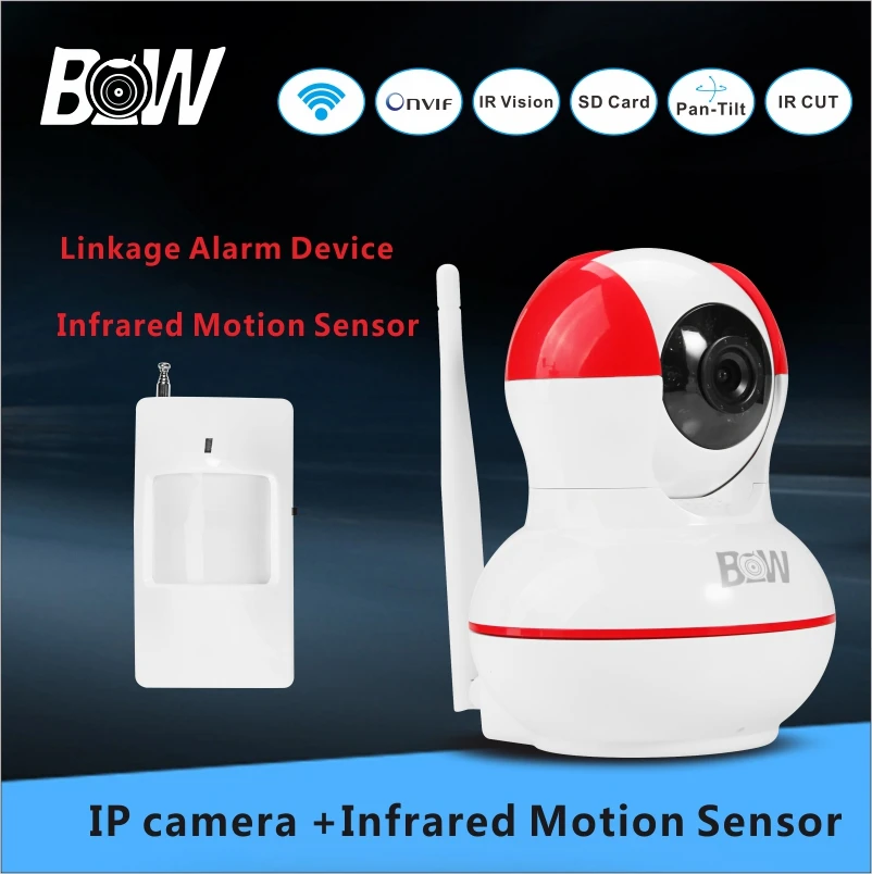 BW Full HD Camera Video Surveillance Camera Wireless Detector +Infrared