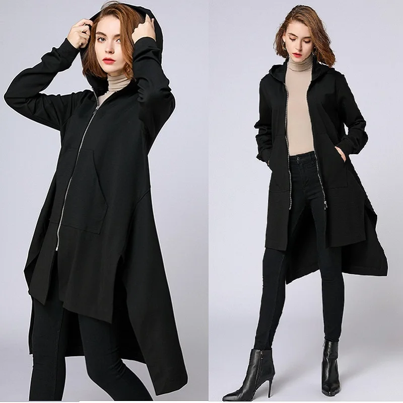 black trench outfit