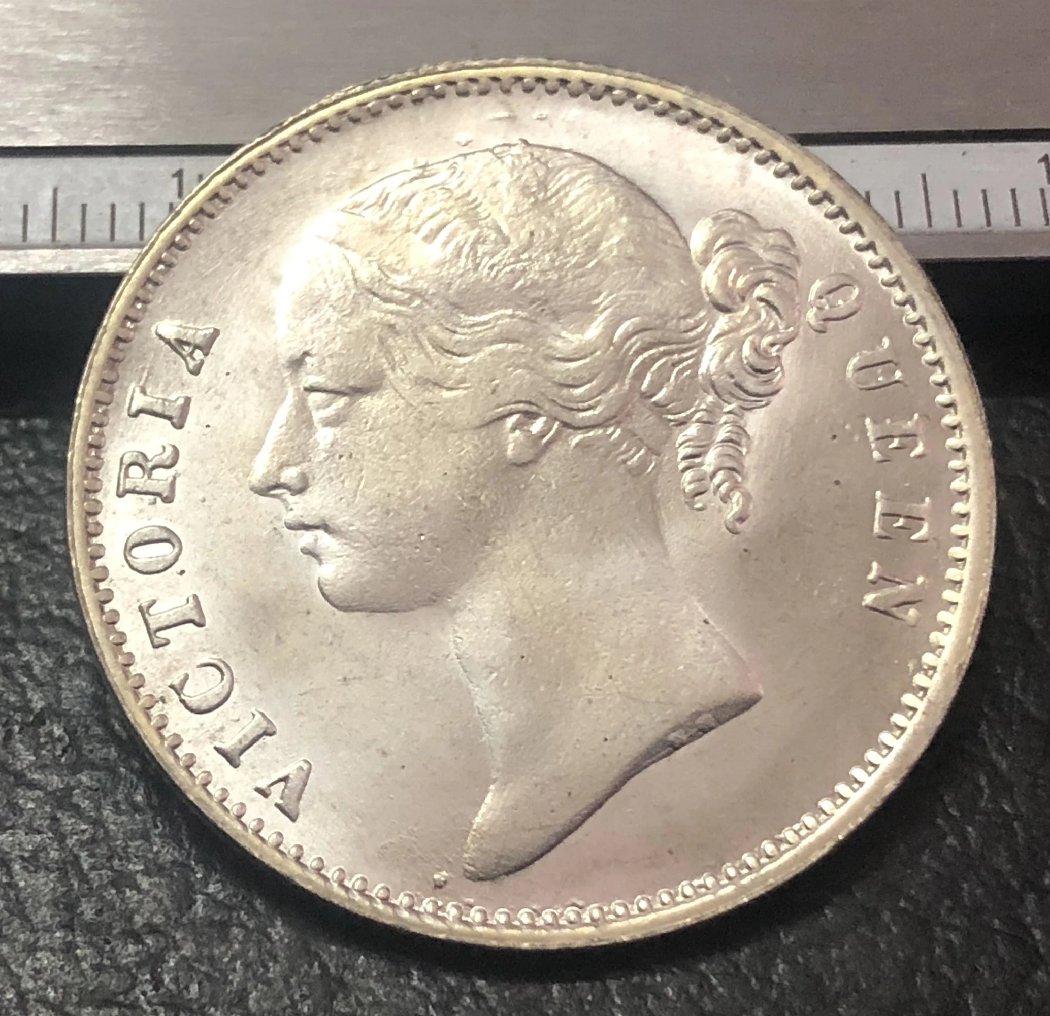 1839 одна индийско английская монета королева Виктории Посеребренная монета|silver