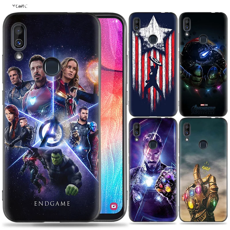 

Silicone Case for Samsung Galaxy A30 A50 A10 A20 A70 A40 M10 M20 M30 A6 A8 J4 J6 J8 Plus A7 A9 2018 Marvelfan Avengers End game