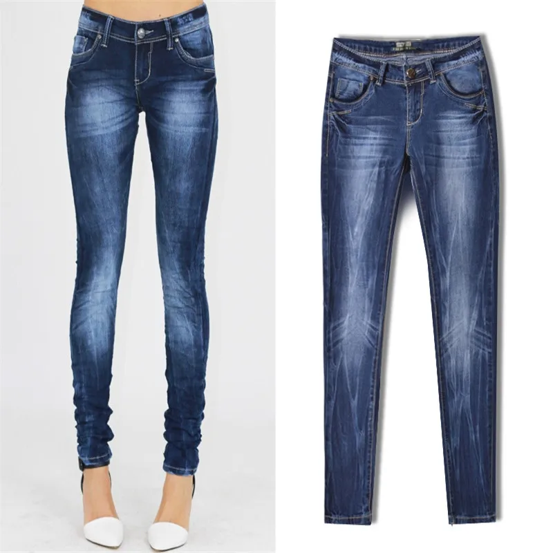 Hot Sale Women s Casual Slim Stretch Jeans Large Size New Ladies Cotton Denim Pants Stretch