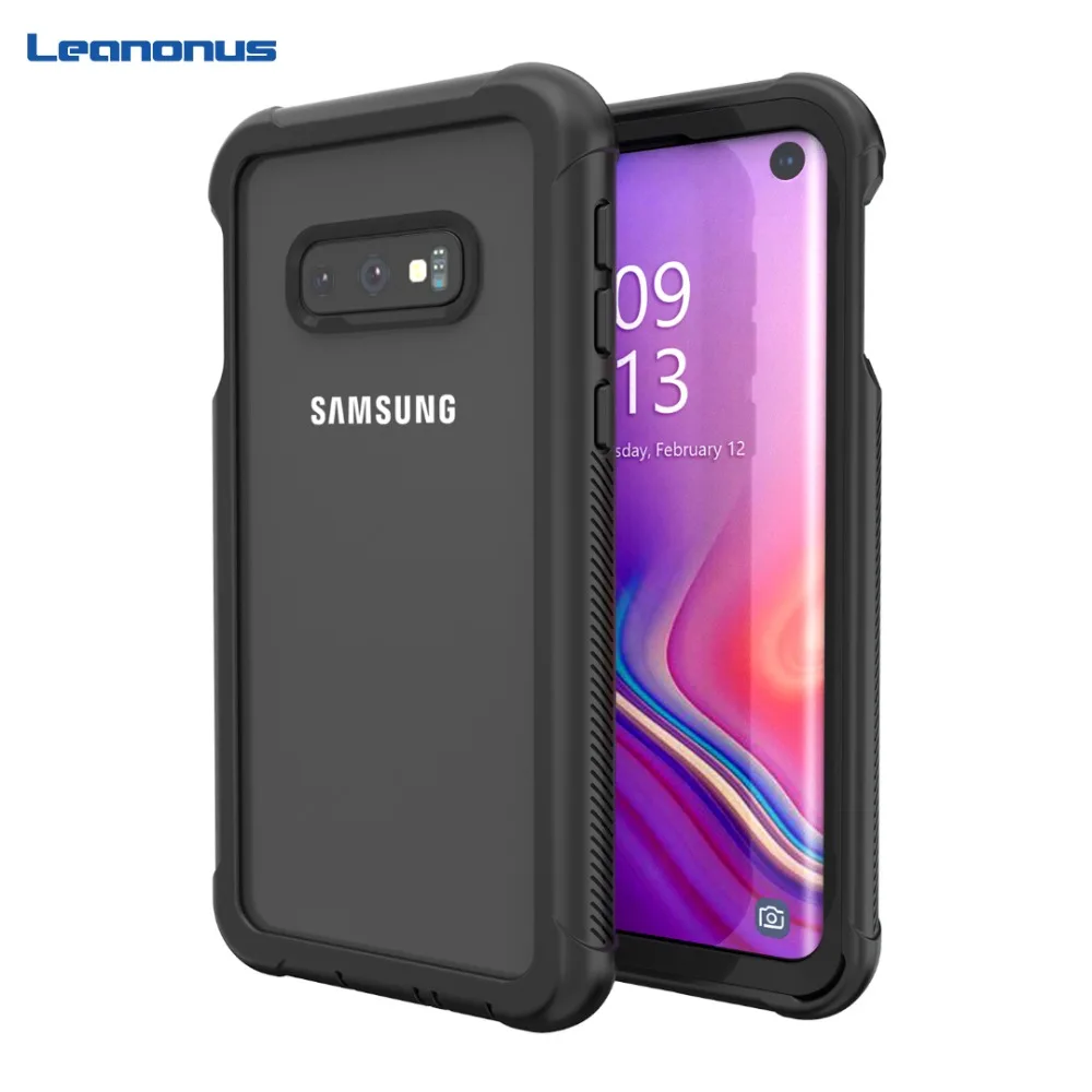 

Leanonus Armor Case For Samsung Galaxy S10 S10 Plus S10e Cover Clear Back Coque Phone Case S10 360 Degree Full Protected Capa