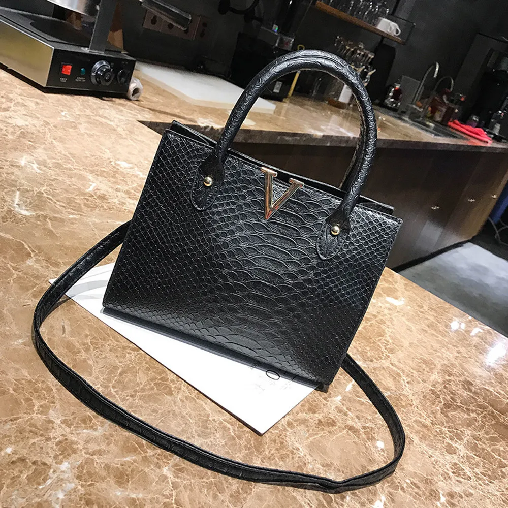 

Woman Crossbody Bags Leather Handbag Alligator Pattern Shoulder Bag luxury handbags women bags designer bolsa feminina @C2