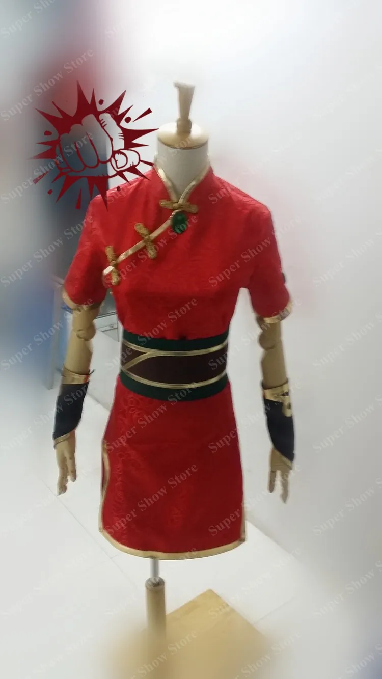 

The Loose Cannon Firecracker Jinx Cosplay Costume Anime Red Custom Made Cheongsam