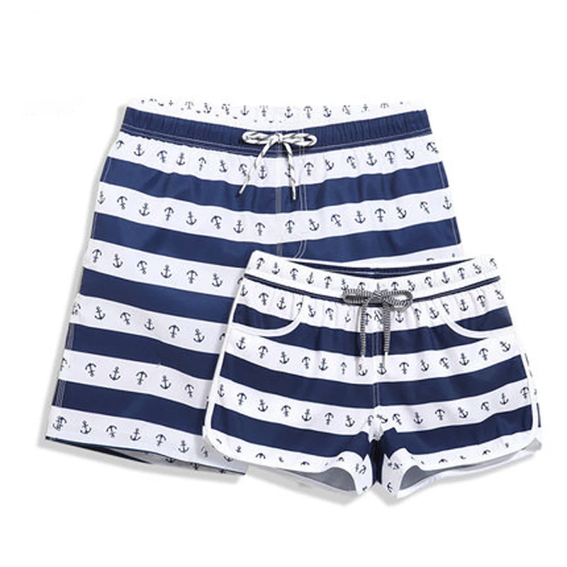 

Women Mens Board Shorts Fast Dry bermuda masculina Couple Sport Beach Running Surfing Swimwear for lovers short de bain homme