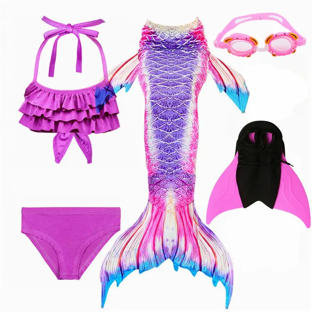 4pcs-Set-G-Mermaid-Tails-with-Flipper-Children-Ariel-Bathing-Suit-Swimmable-Mermaid-Tail-Costume.jpg_640x640 (2)_副本